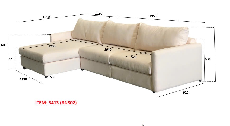 Sofa góc L 3413
